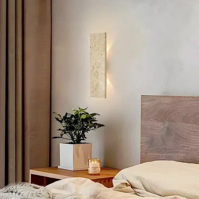 Outdoor Waterproof Wall Lamps Strip Natural Stone Wall Lights 18W LED Wall Lamp Bedroom Exterior Outdoor Lighting Fixtures