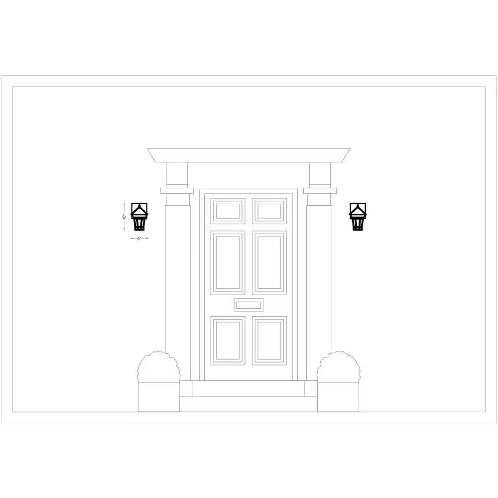 Herrington 1-Light Black Outdoor Wall Lantern Sconce