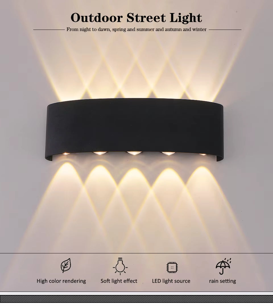 The Zenith Array | Modern Waterproof 10-Beam LED Up & Down Outdoor Light