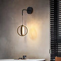Modern LED Light Luxury Gold Ring Bedroom Bedside Lighting Nordic Living Room Simple Creative Aisle Corridor Sconce Decor Lamp