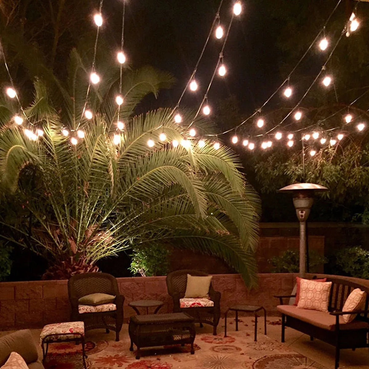 LED 2W Warm Patio Globe String Light Bulbs, 14Lbs, (30 Pack)